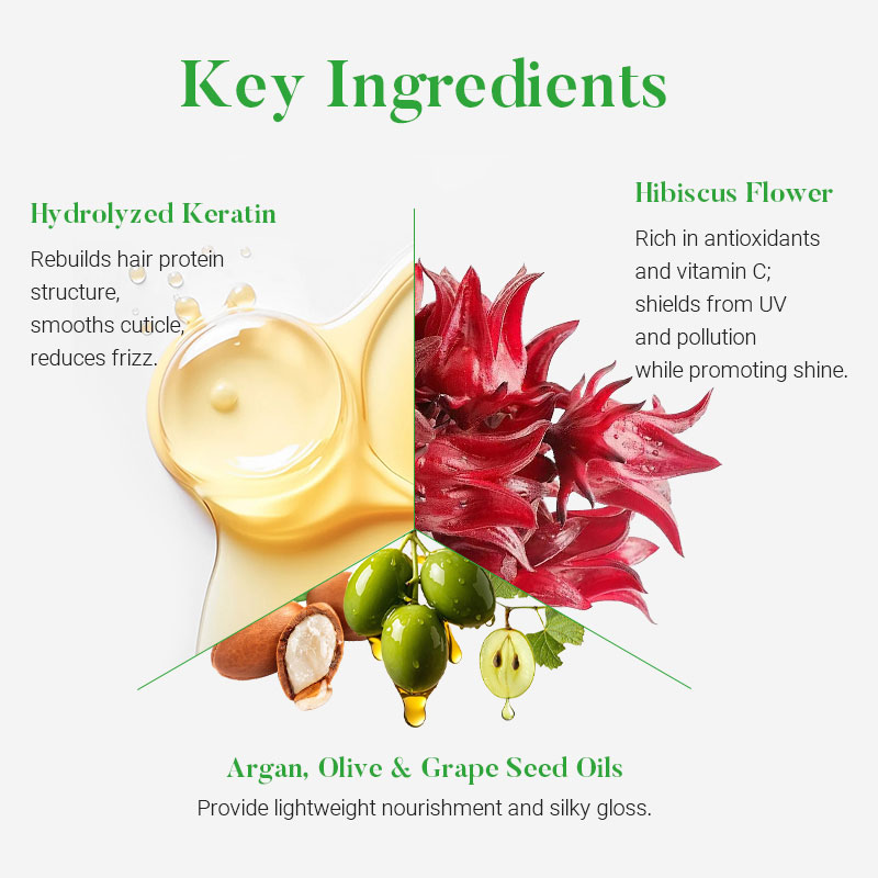 private label nourishing shine hair oil